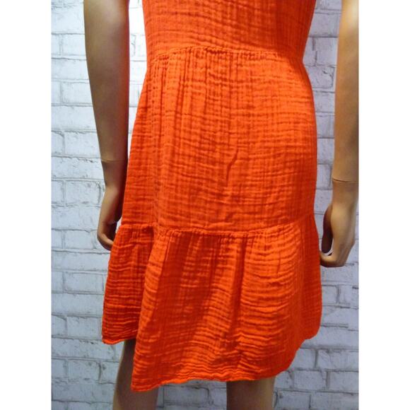 Michael Stars Tamale Red Waffled Cotton Gauze Daisy Dress Small NEW - Picture 11 of 12